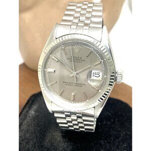 Rolex Datejust Men's Watch 1601 Vintage 1971 Swiss Automatic Silver Steel